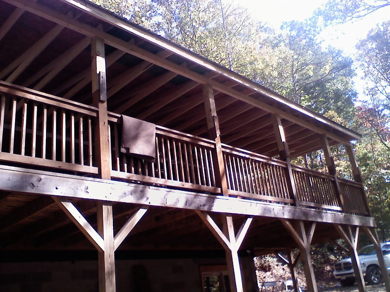 Timber framing under a new elevated porch and deck — Roof Leak Repair in Nezperce by Roofing Brothers